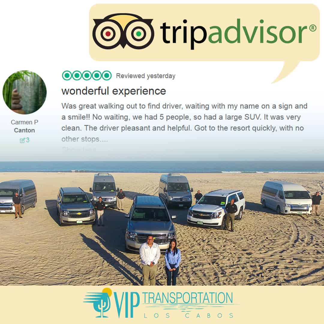 tripAdvisor review vip transportation cabo airport shuttle